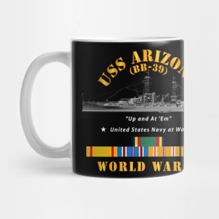 Battleship  USS Arizona WWII w SVC Ribbons Mug